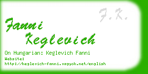 fanni keglevich business card